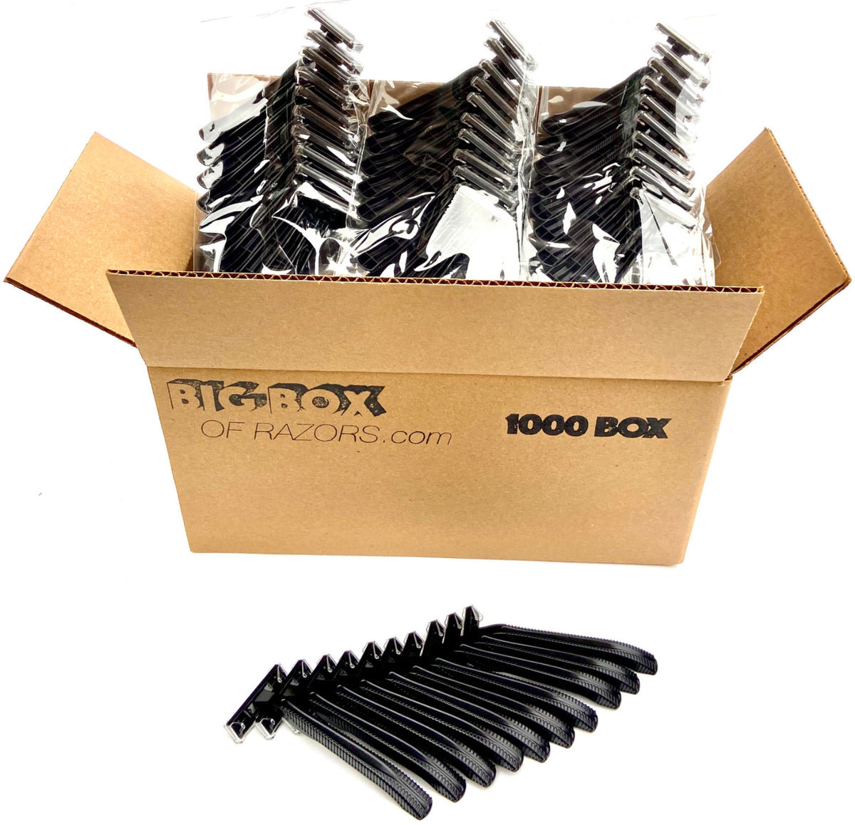 1000 Pack Disposable Razors No Lube Strip Dual Twin Blades Bulk