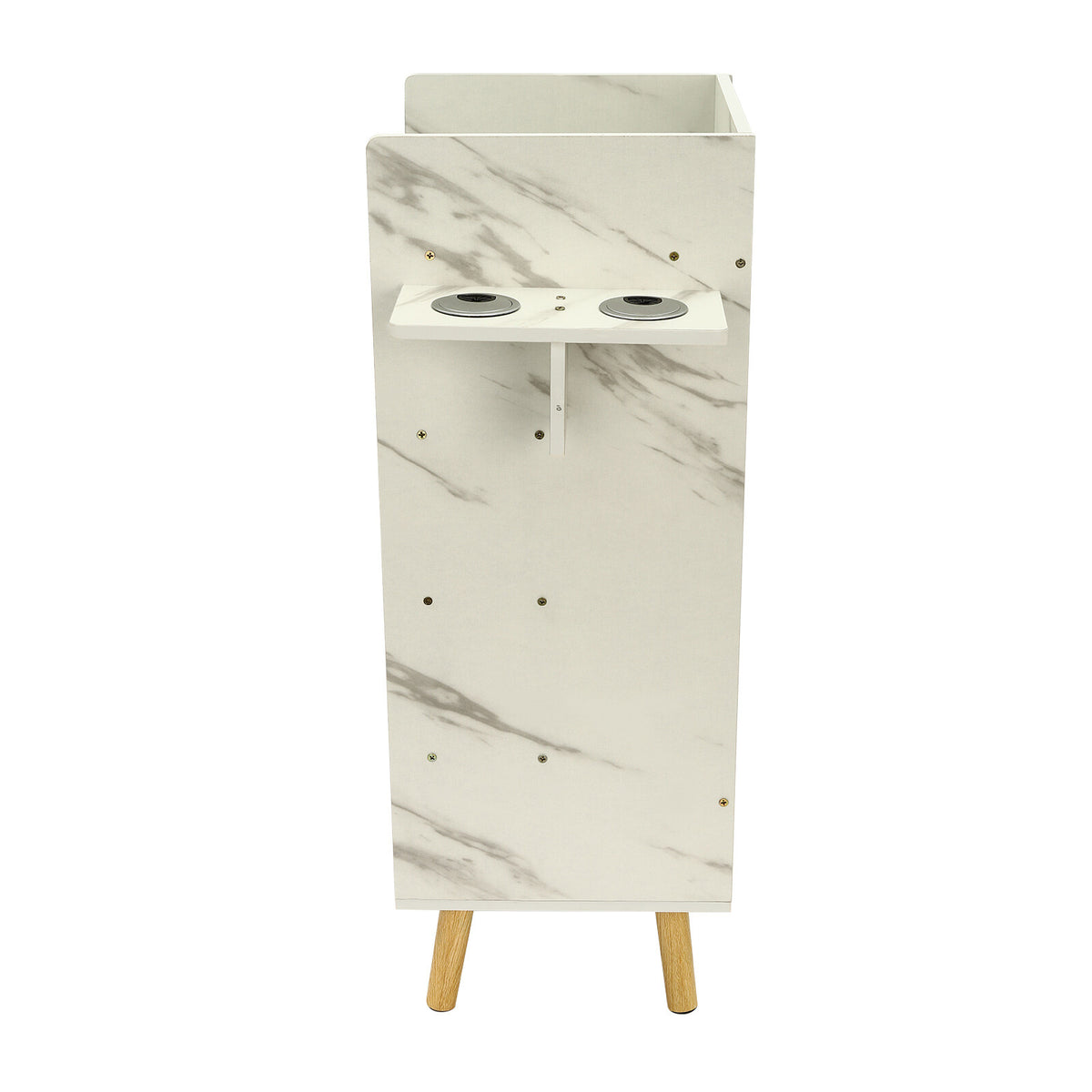 Salon Storage Cabinet with 4 Drawers and Hair Dryer Holders for Barber Shop or Home Use