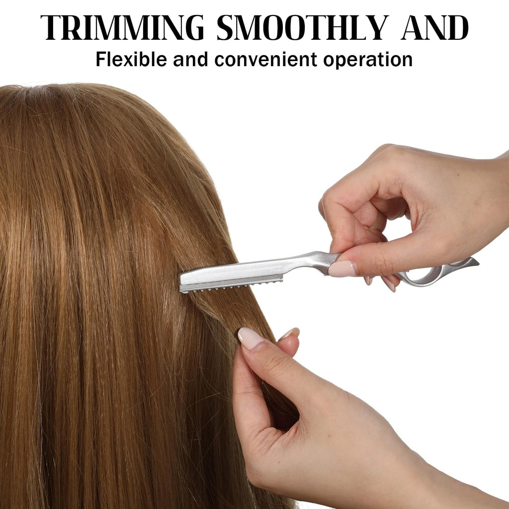 Hair Thinning Razor Kit with Stainless Steel Blades - 6.9 Inch Professional Hair Cutting Tool