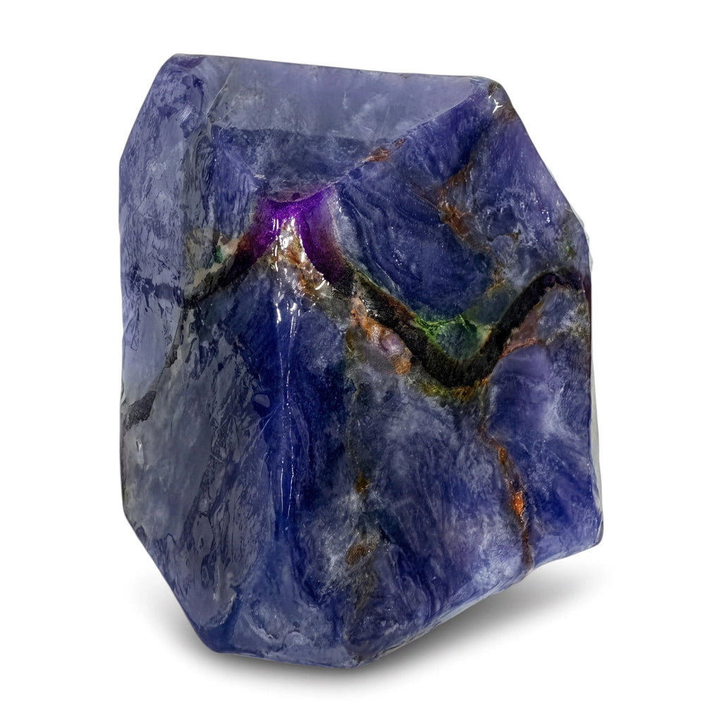 Star Sapphire Glycerin SoapRock - Handcrafted Violet-Blue Floral Scent, 6 oz