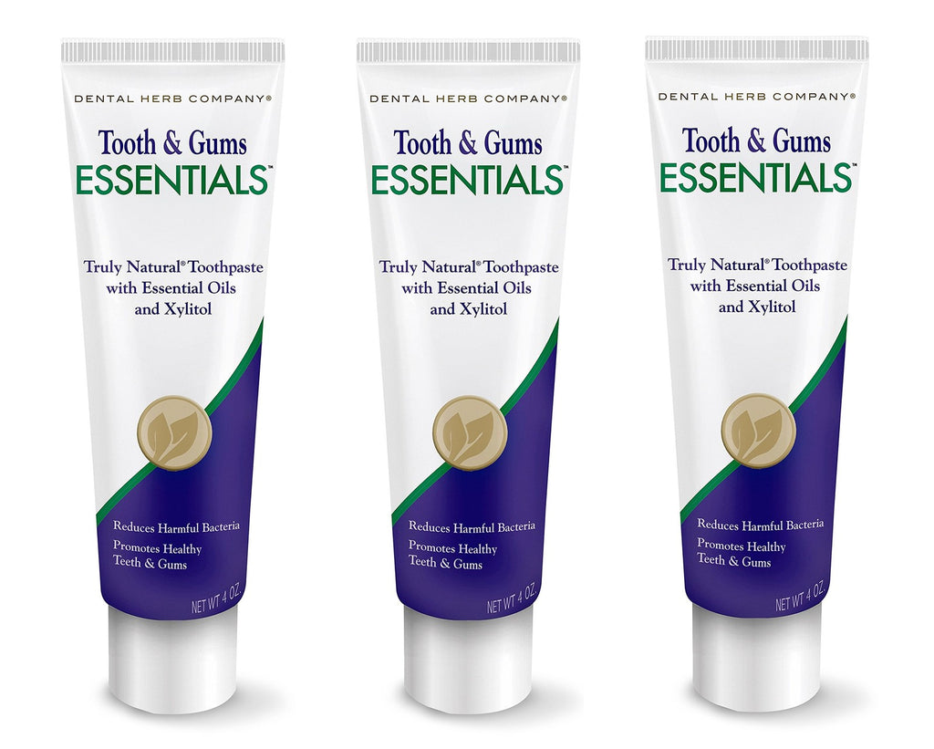 Fluoride-Free Natural Toothpaste 4 oz Pack of 3 for Healthy Gums & Fresh Breath