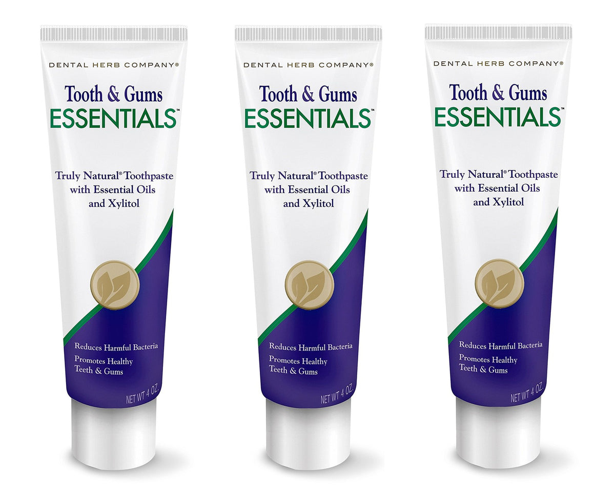 Fluoride-Free Natural Toothpaste 4 oz Pack of 3 for Healthy Gums & Fresh Breath