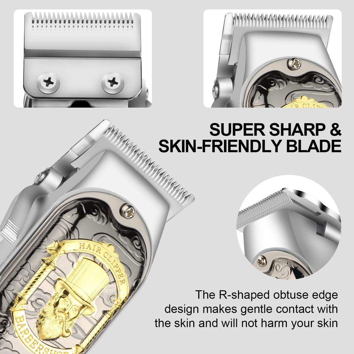 Professional Hair Clipper Kit for Men - Cordless Trimmer with 8 Guide Combs & LED Display