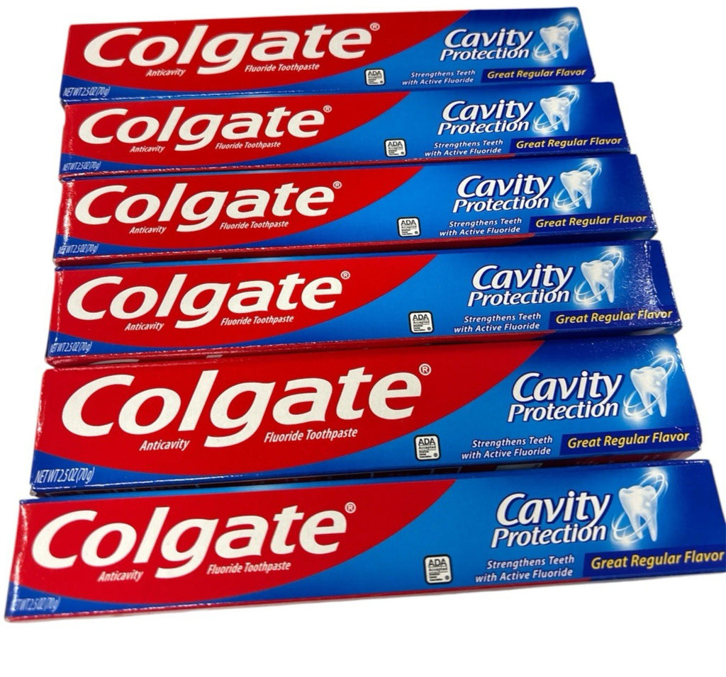 Fluoride Toothpaste with Cavity Protection - Mint Flavor, 6 Tubes (6 x 2.5oz)