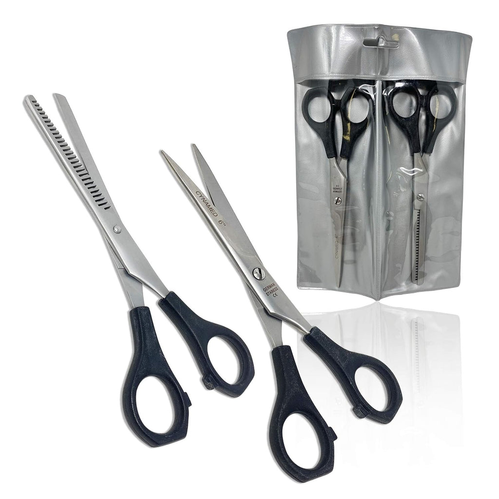 Professional Barber Hair Cutting Scissors - 2 Pairs Stainless Steel Shears