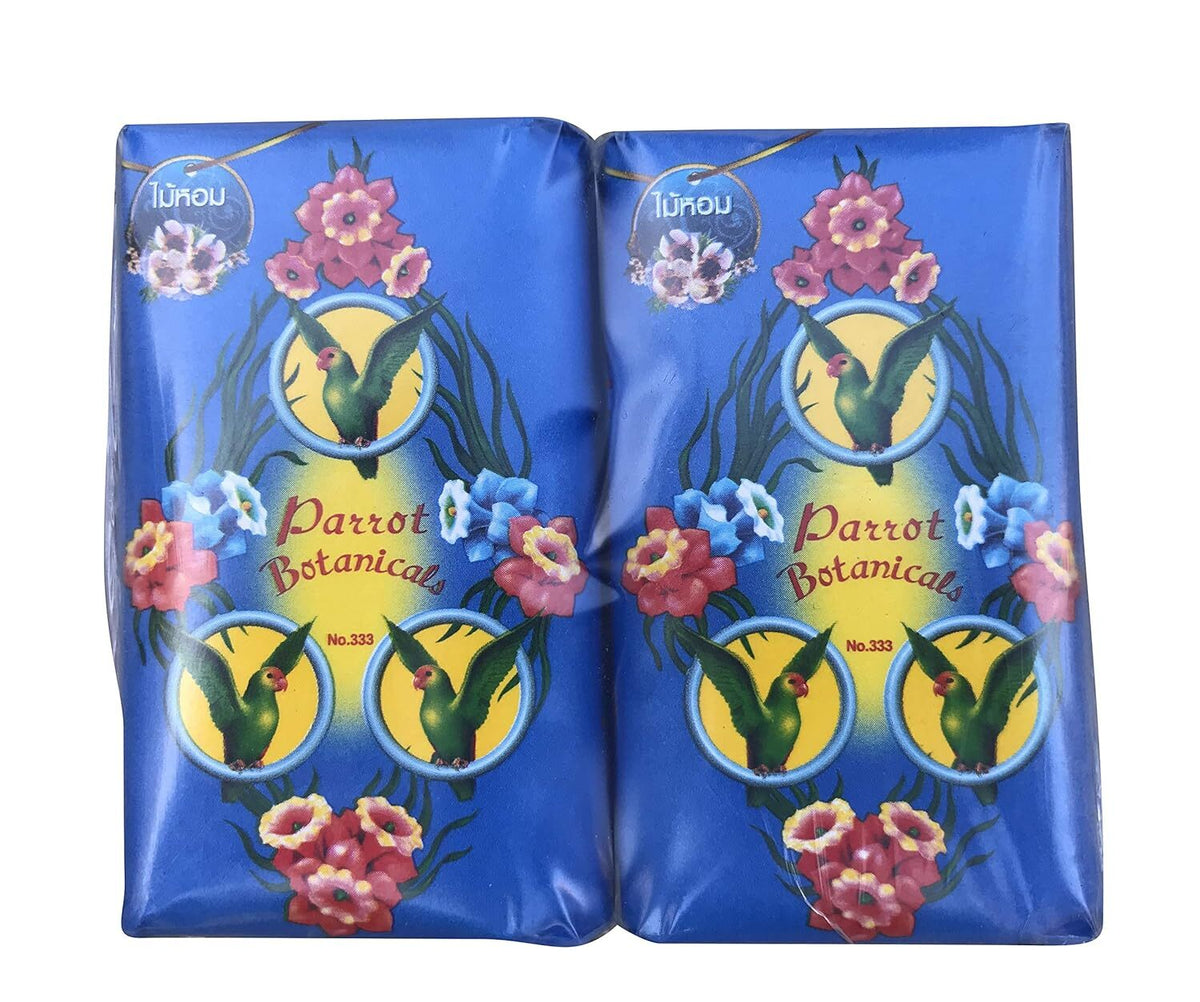Parrot Botanicals Scented Wood Fragrance Soap Set - Refreshing Thai Handmade Bars (4 x 70g)