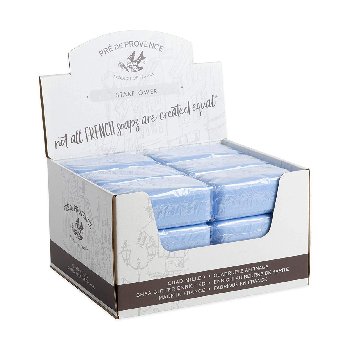 French Shea Butter Bath Soap Case 18 x 150g - Starflower Scent