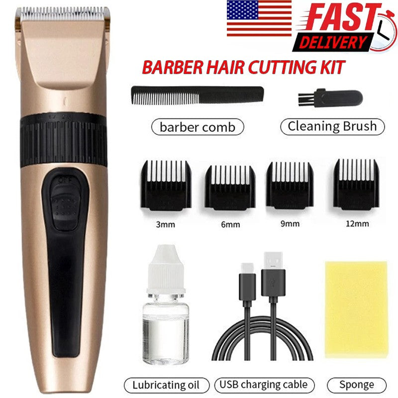 Cordless Hair Clippers Trimmer Kit for Men with 4 Attachments, Rechargeable, Waterproof