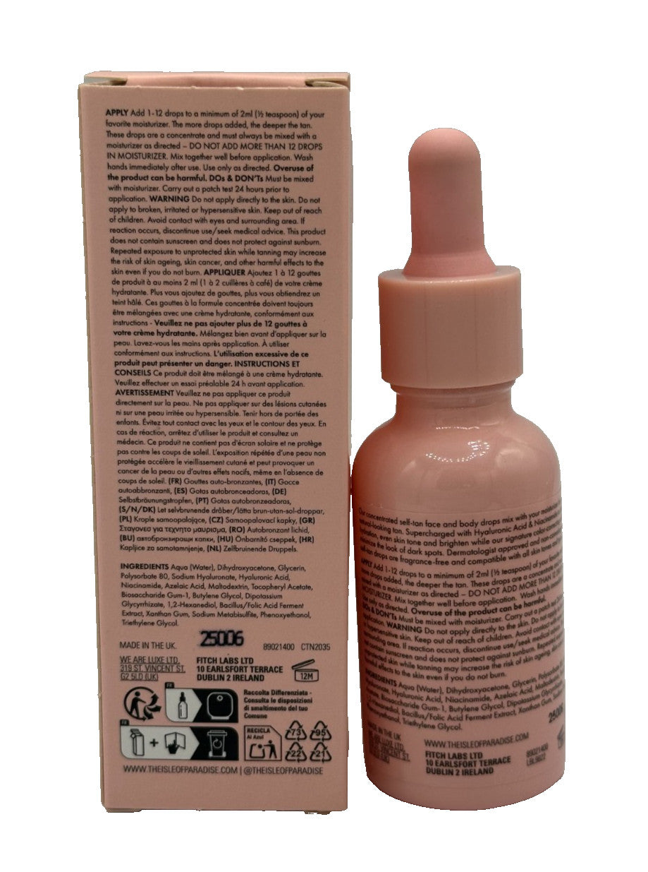 Self Tanning Drops Light Face and Body - 30ml | Gradual Sunless Tan