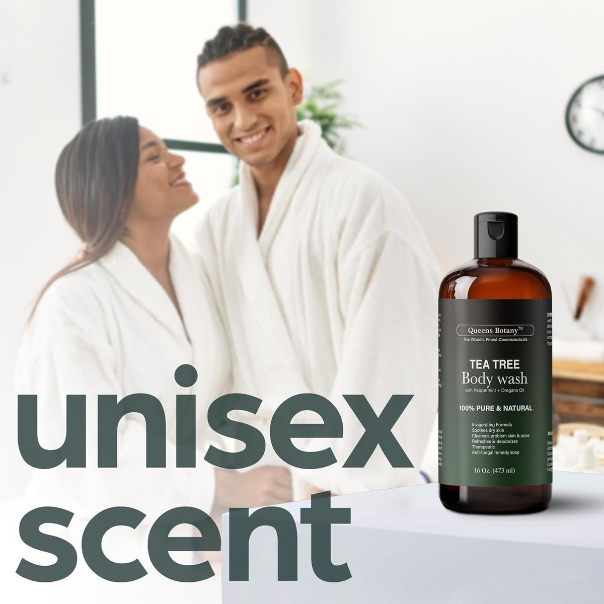 Antibacterial Tea Tree Oil Body Wash for Acne & Fungal Infection Relief - Extra Strength