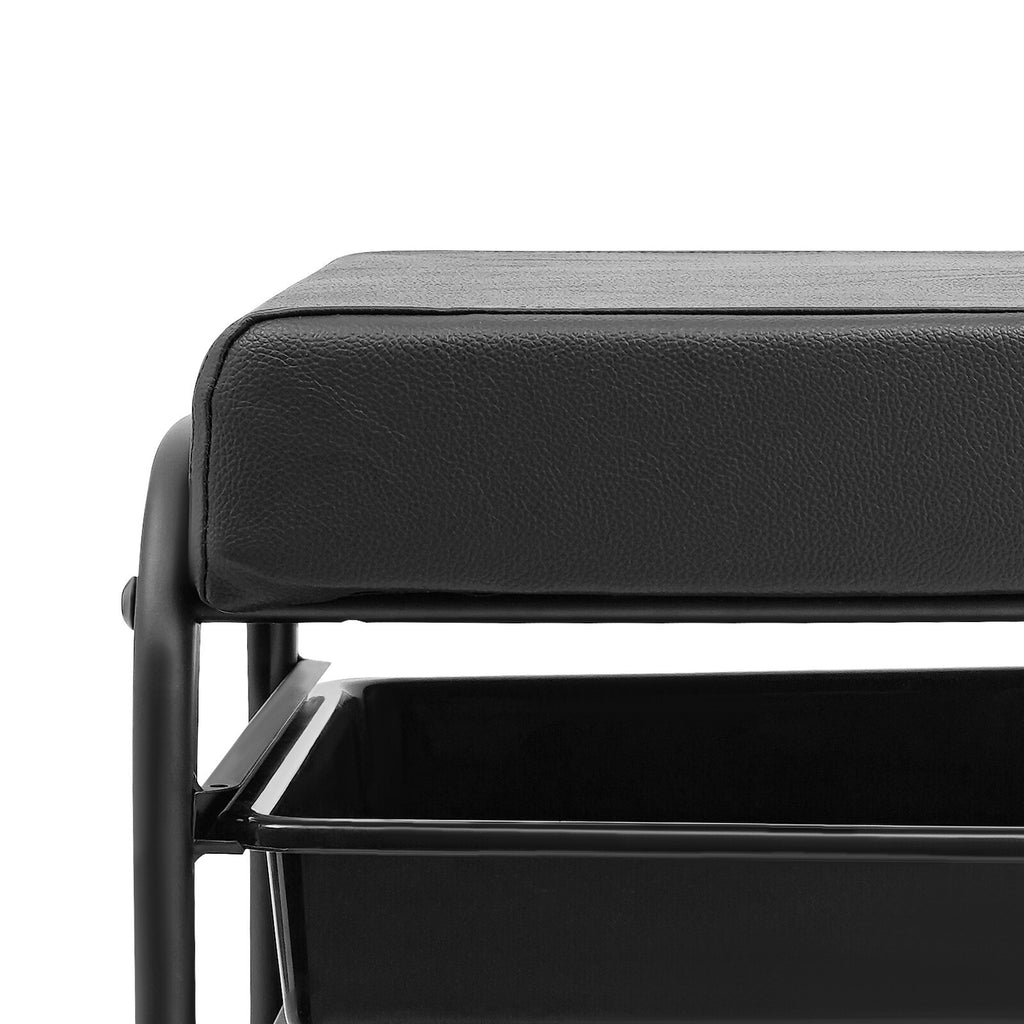 Portable Nail Salon Cart with 3 Drawers and Soft Cushion for Beauty & Spa