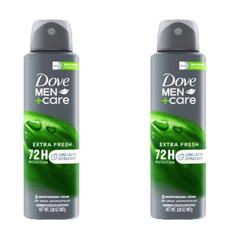 Men's Deodorant Spray 2 Pack - Extra Fresh 72HR Antiperspirant, Alcohol-Free