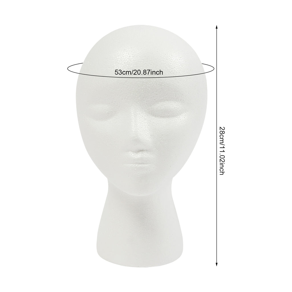 12PCS White Realistic Female Mannequin Head for Wig Display and Styling