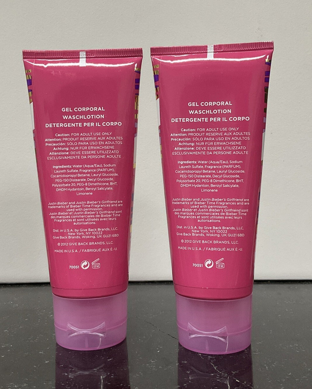 Justin Bieber's Girlfriend Be With Me Body Wash - 3.4 fl oz (2 Pack)