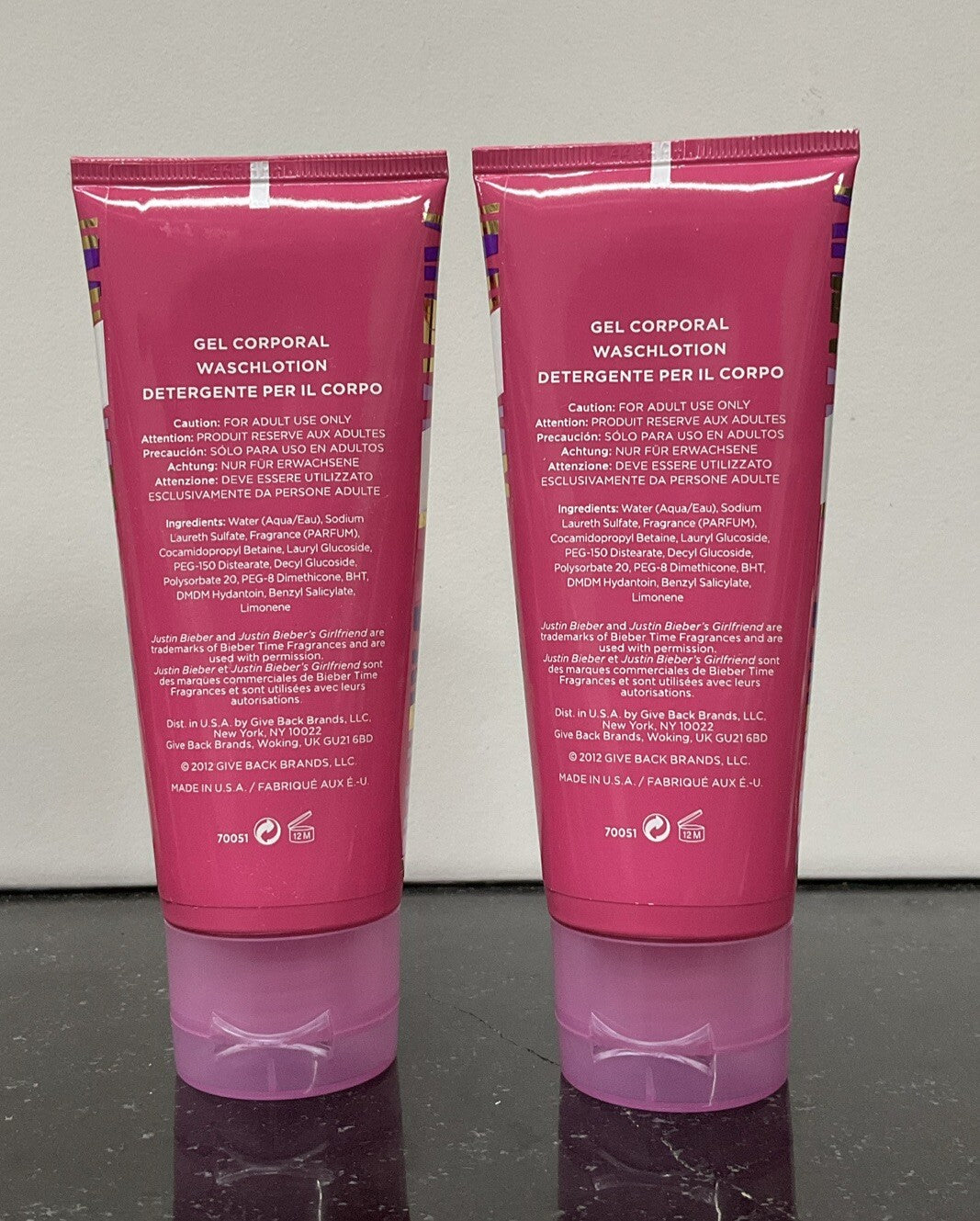 Justin Bieber's Girlfriend Be With Me Body Wash - 3.4 fl oz (2 Pack)