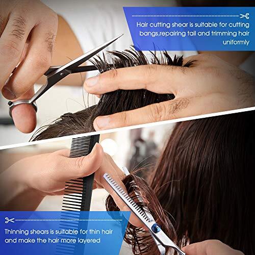 Professional Hair Cutting Scissors Kit - 10 Piece Barber & Styling Shears