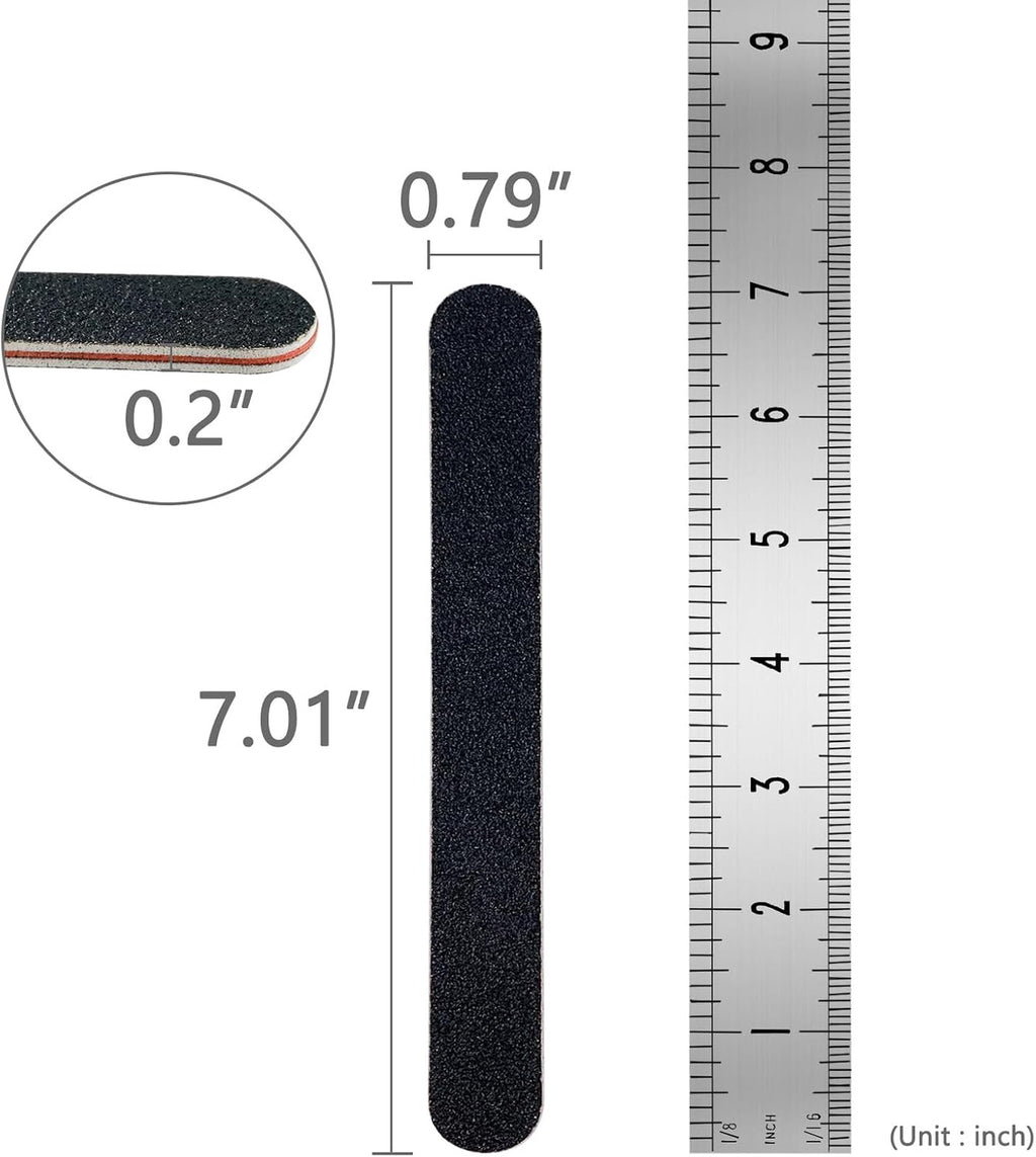 20 Pack Nail Files 100/180 Grit Emery Boards for Acrylic & Natural Nails