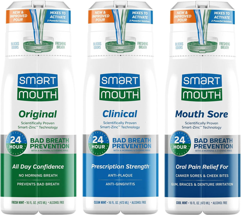 Mouth Sore & Clinical Mouthwash Bundle - 16 Fl Oz Each | Oral Care