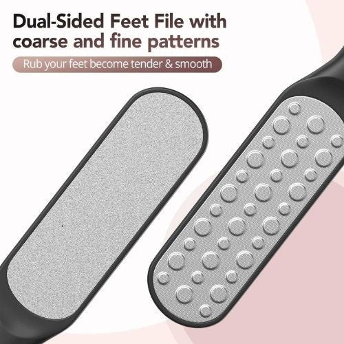 Foot File & Callus Remover 2-Pack Stainless Steel Double-Sided Foot Rasp