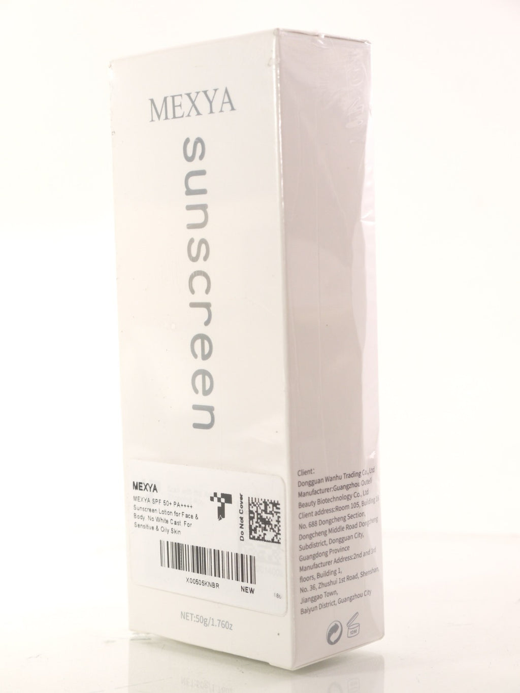 Mexya SPF 50+ PA+++ Sunscreen Lotion - 2 Pack, 1.76 oz Sealed