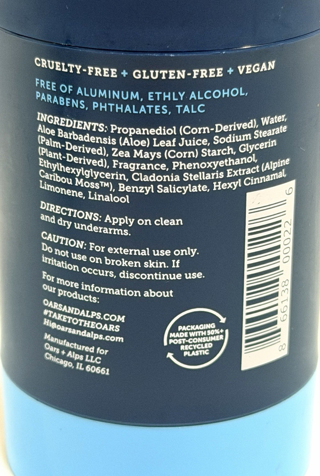 2 Pack Aluminum-Free Deodorant Stick - Ocean Splash Scent, 2.6 oz Each