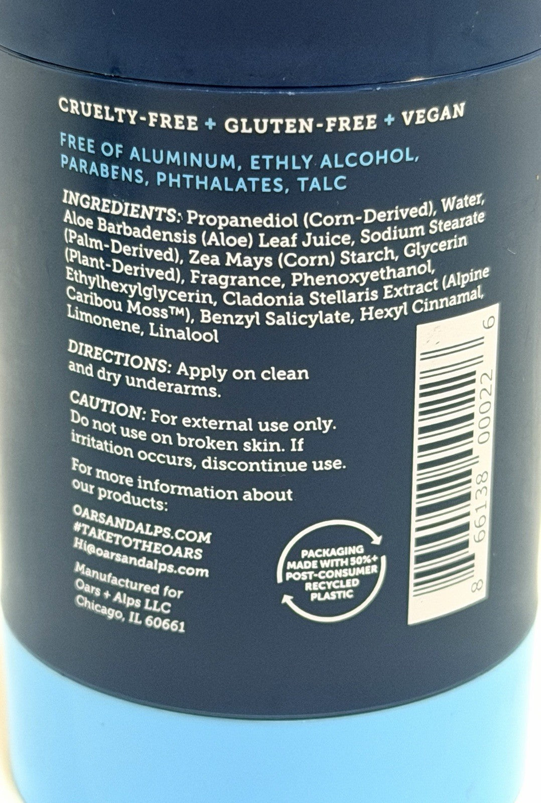 2 Pack Aluminum-Free Deodorant Stick - Ocean Splash Scent, 2.6 oz Each