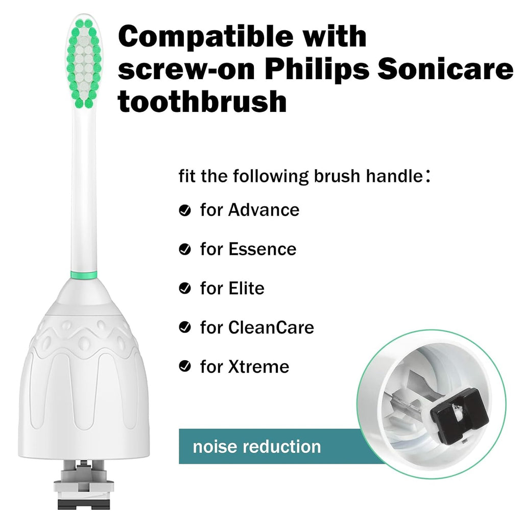 Replacement Toothbrush Heads for Philips Sonicare E-Series 3-Pack Blue Reminder Bristles