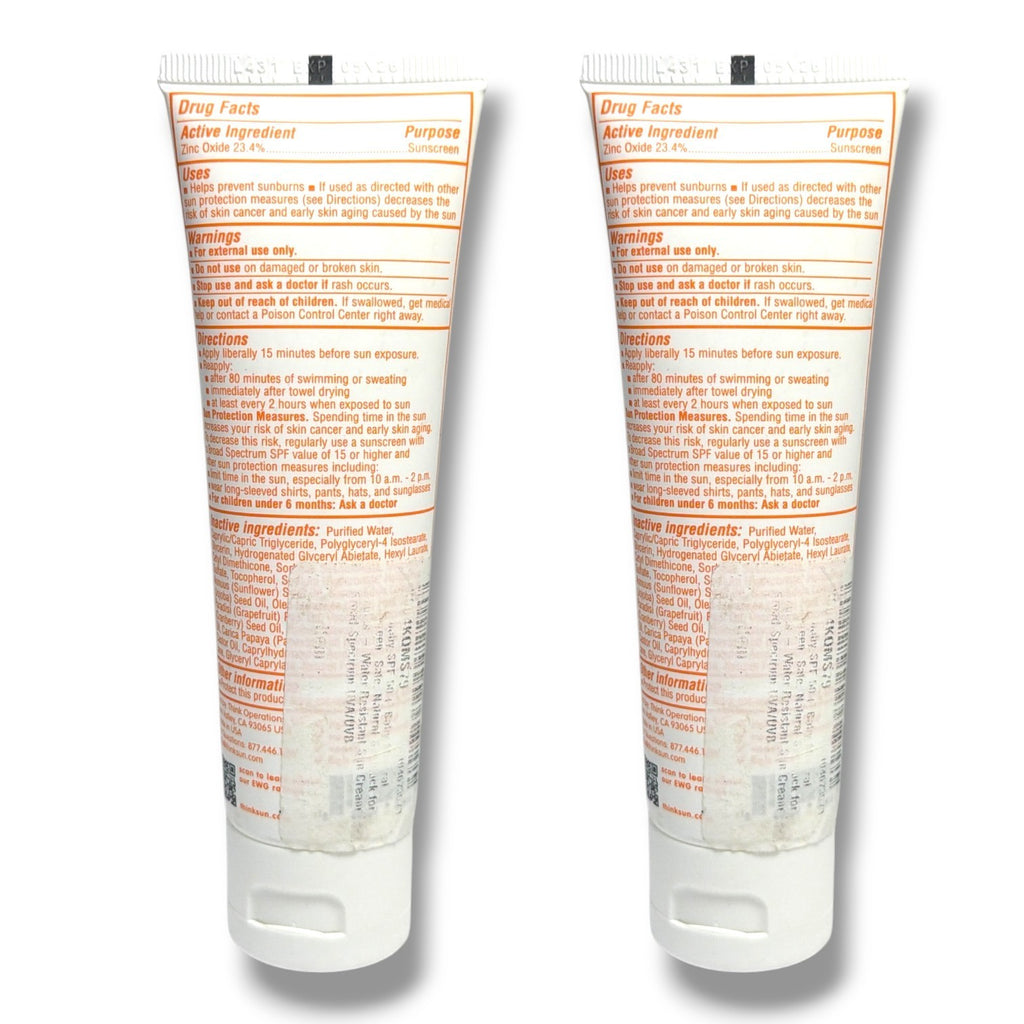 Broad Spectrum Zinc Oxide Sunscreen SPF 50 - 3 fl oz / 89 ml (Lot of 2)