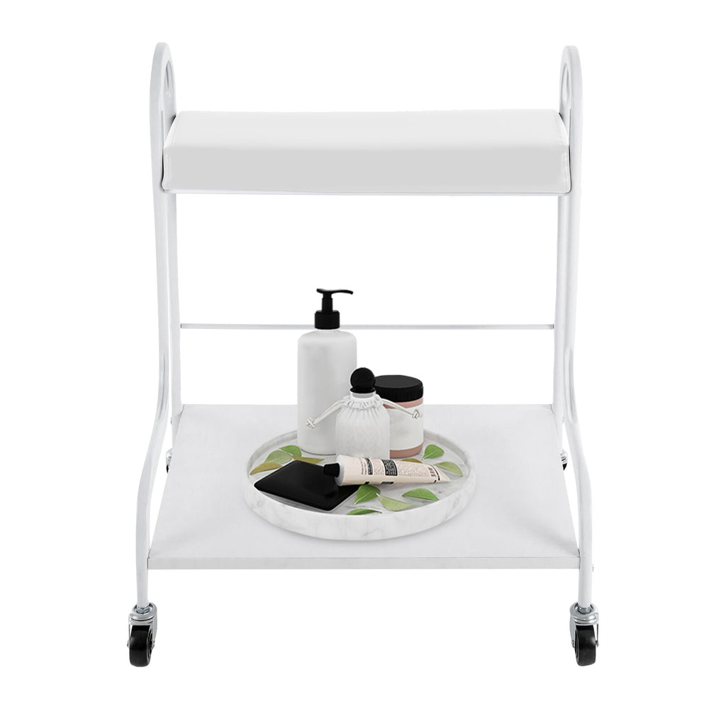 Indoor Foot Spa Trolley Cart with 4 Wheels - Salon Nail & Foot Bath Organizer
