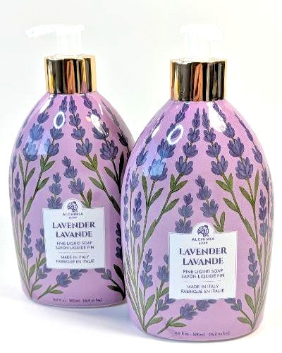 Lavender Hand Soap Wash 16.9 fl oz - Made in Italy, Lot of 2