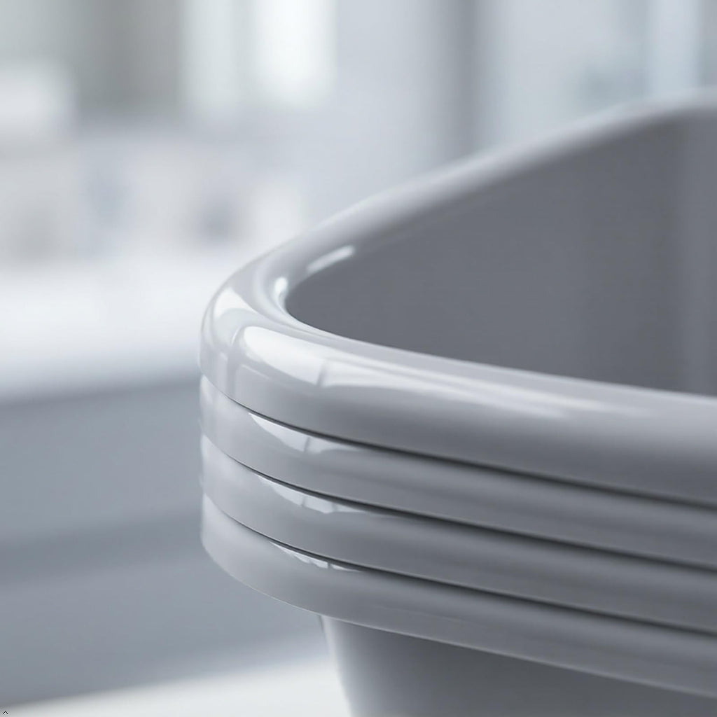 12 Quart Plastic Square Wash Basin Set 4-Pack for Kitchen Laundry Household