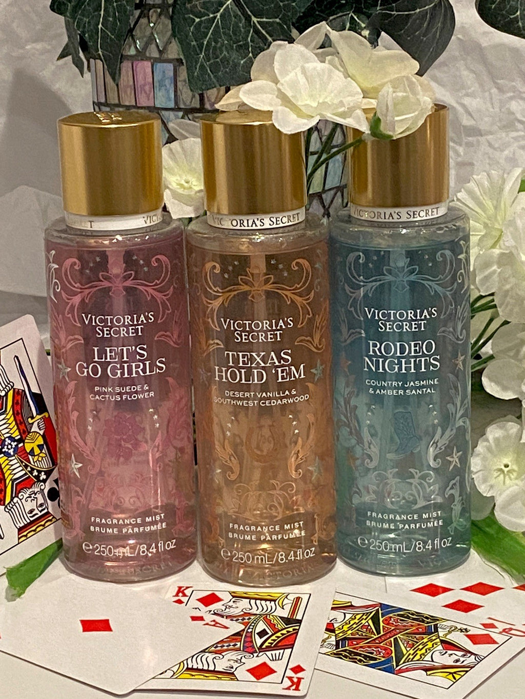 Victoria's Secret Texas Hold 'Em Collection Body Mist Set - 3 Scents, 8.4 oz Each