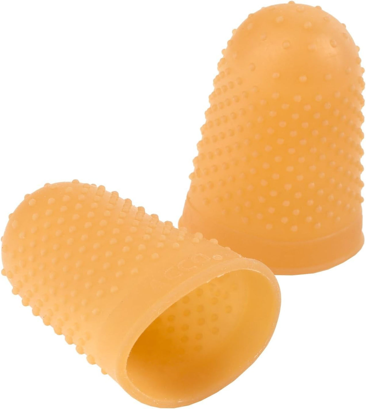 Extra Large Rubber Finger Tips - Size 14 Amber, Finger Protector for Office & Mail Handling