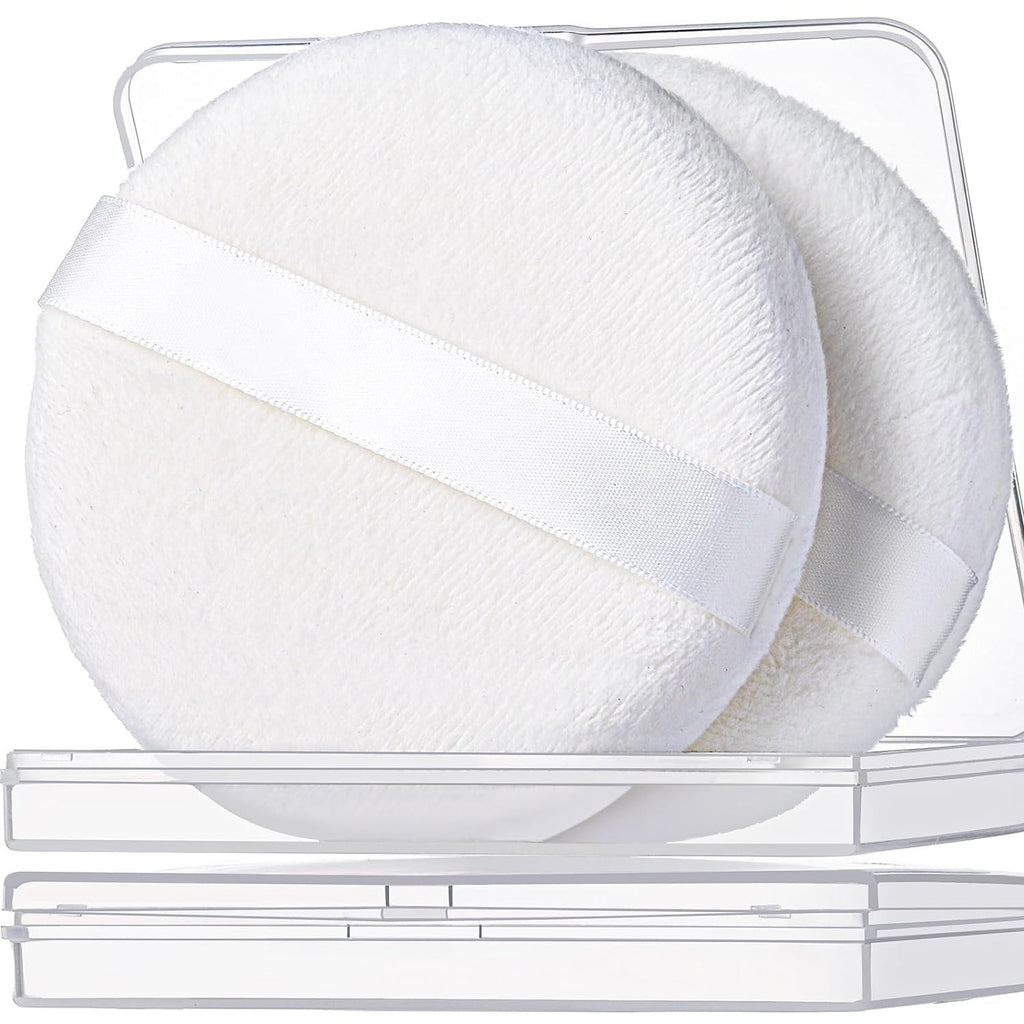 Large Powder Puff for Body Powder - 2 Pack, 4.13 Inch Soft Makeup Applicators