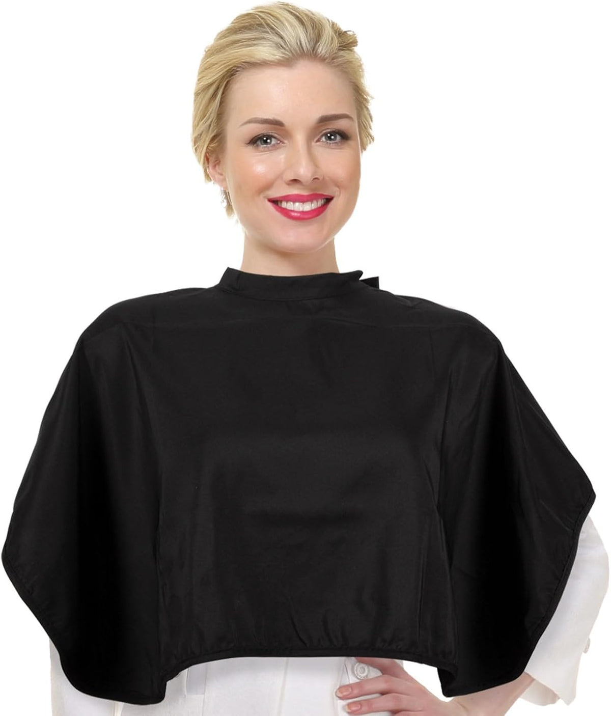 Water-Resistant Makeup Cape - Professional Mid-Length Beauty Cape with Adjustable Neck