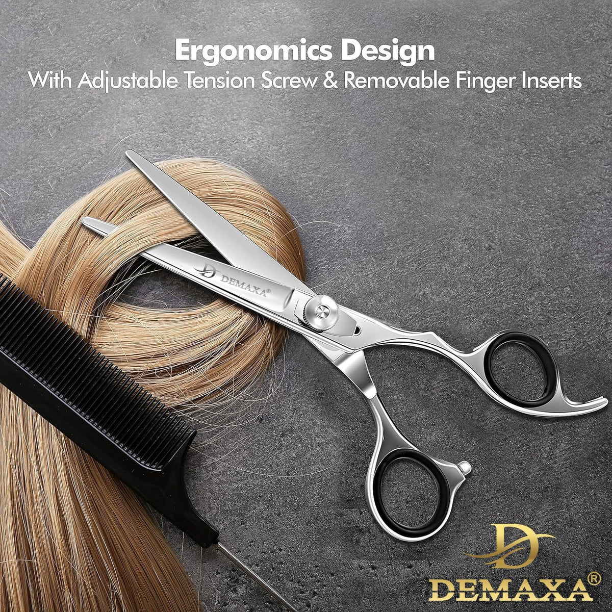 Professional Hair Cutting Scissors 6.5 Inch High Carbon Steel Stainless Steel