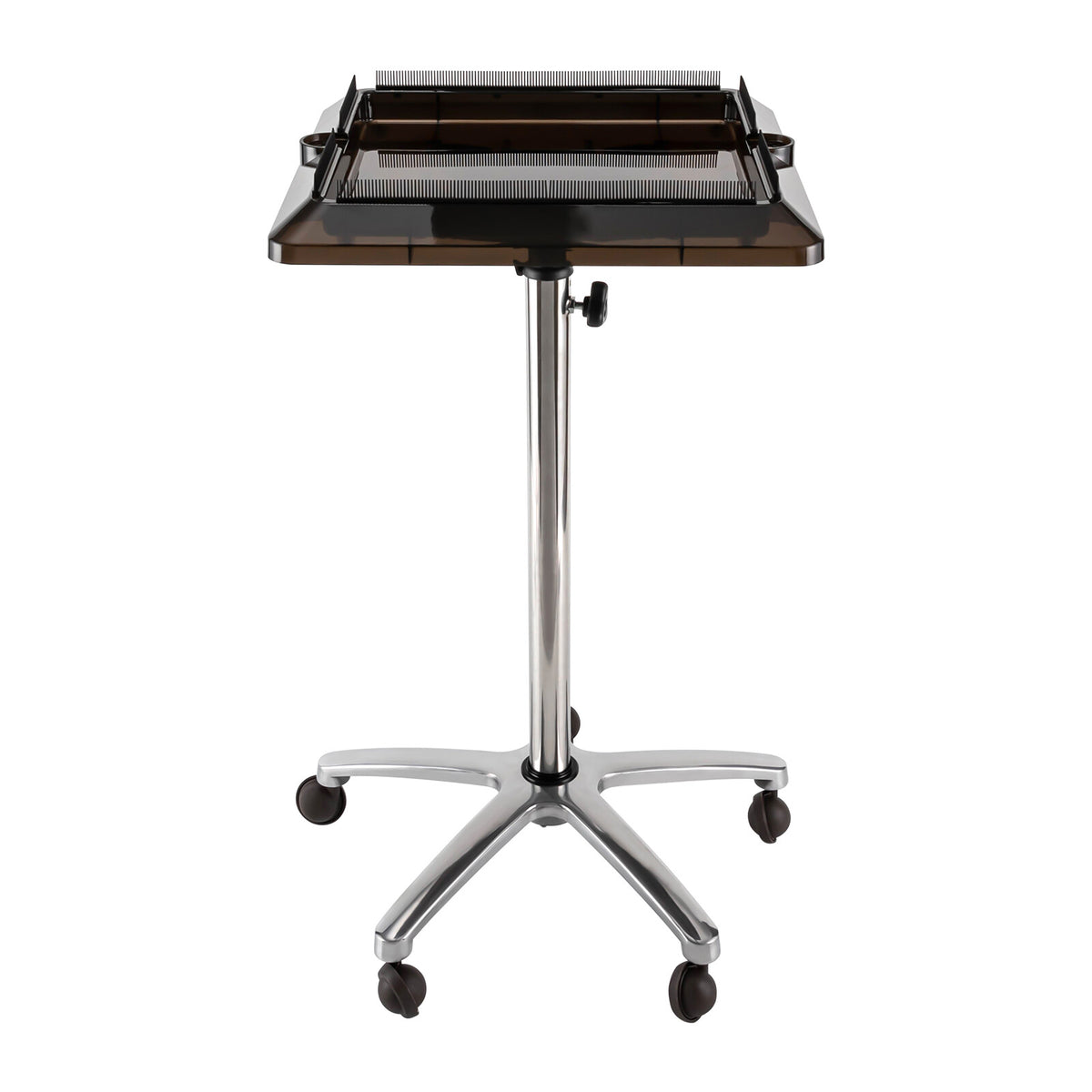 Rolling Salon Hair Extension Tool Cart with Adjustable Height and Large Storage Tray