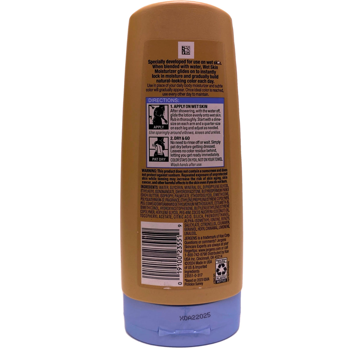 Jergens Natural Glow Wet Skin Self-Tanning Moisturizer 2-Pack - Medium to Deep