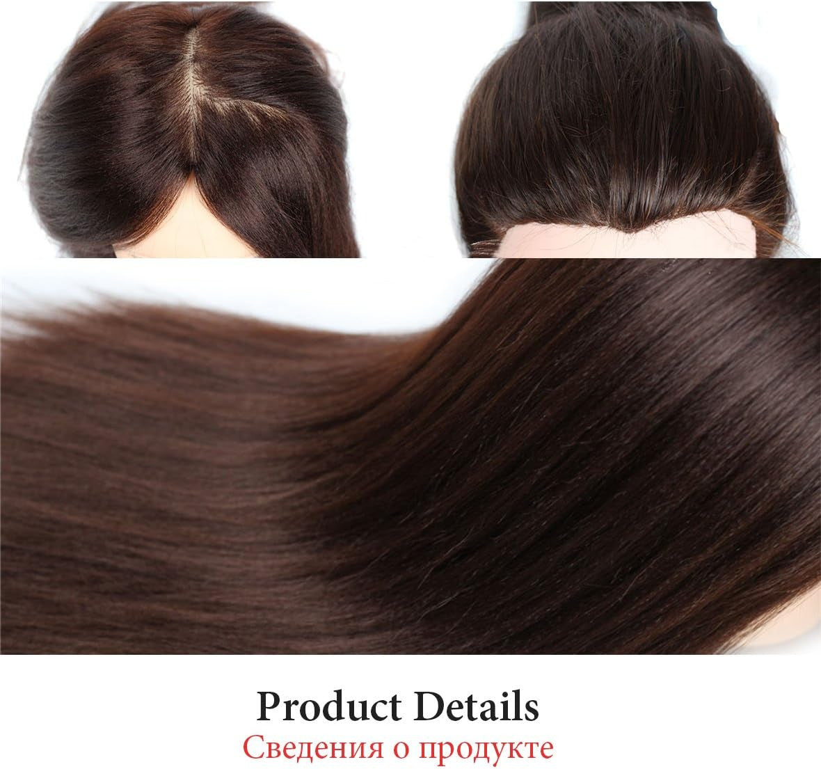 Mannequin Head with Human Hair for Hair Styling & Training, 22-24 Inch