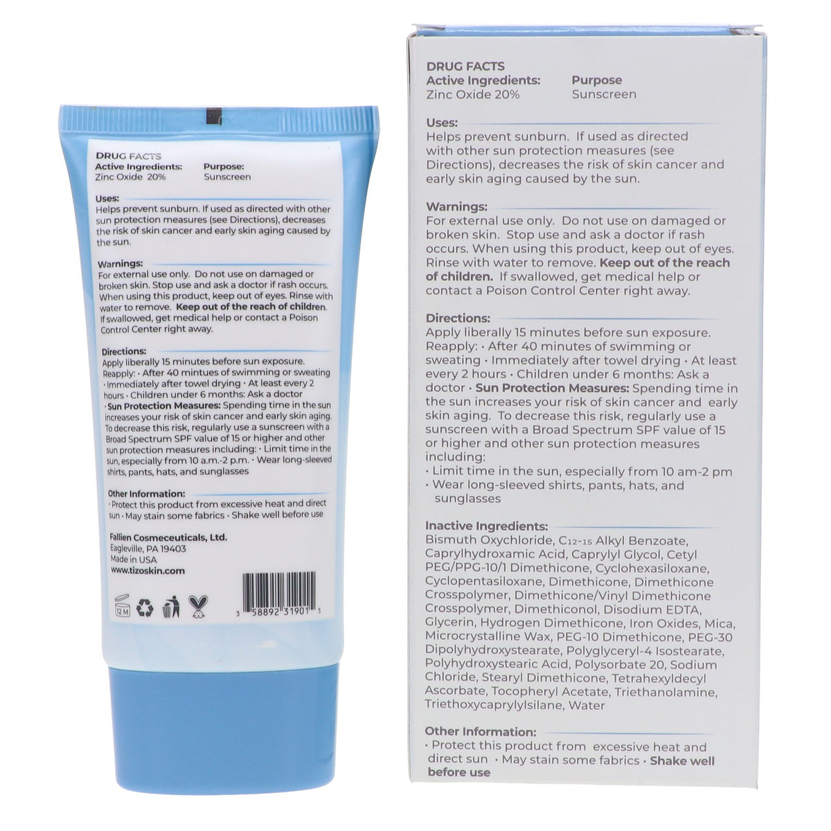SPF 40 Zinc Body & Face Sunscreen Tinted Broad Spectrum 3.5 oz