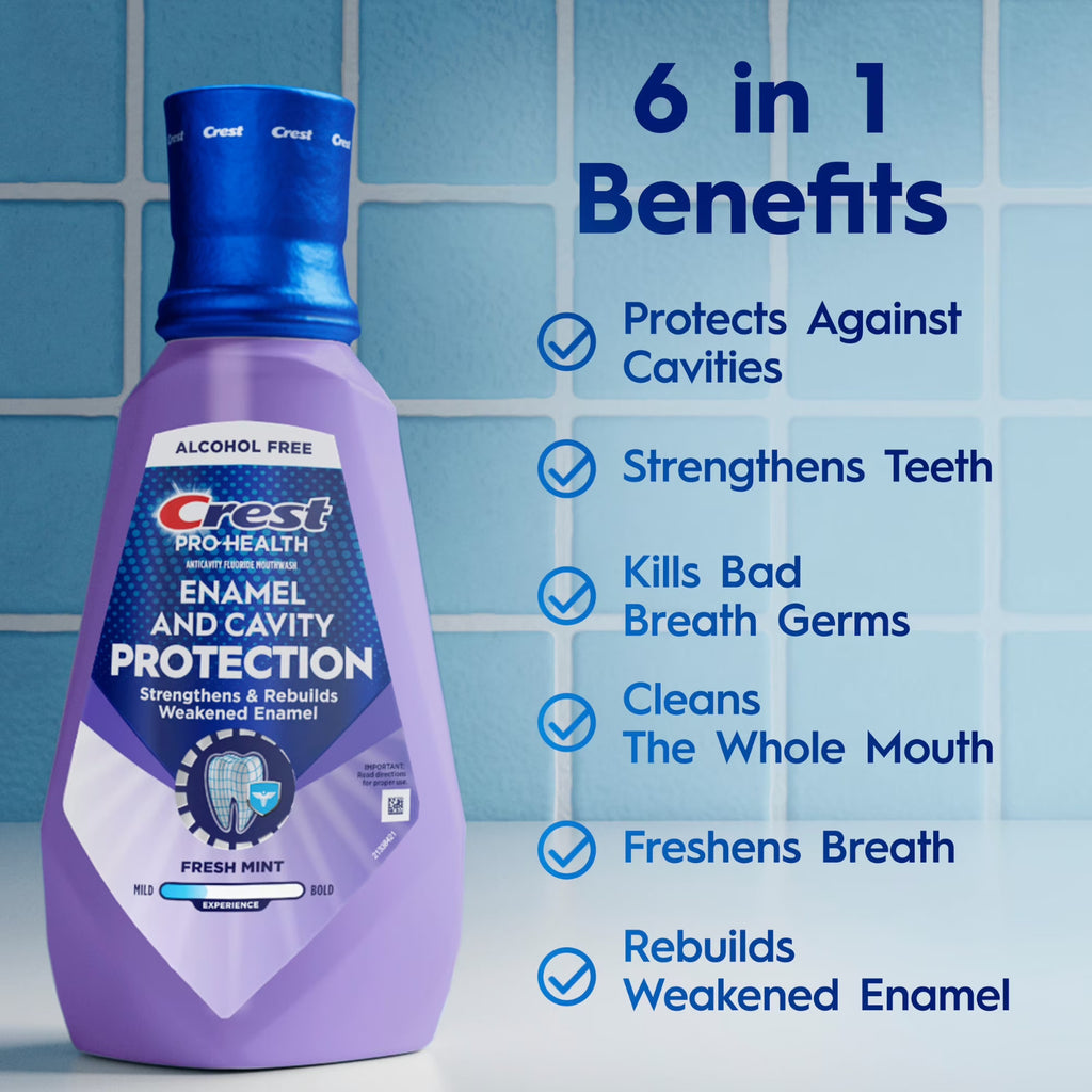 Crest Pro-Health Enamel Mouthwash Mint Alcohol-Free 33.8 fl oz