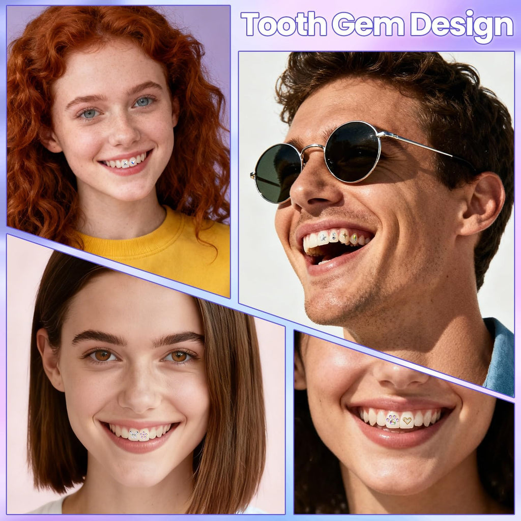 Tooth Gem Kit with Crystals for Teeth - 500 Pcs Dental Jewelry Set for Adults & Kids