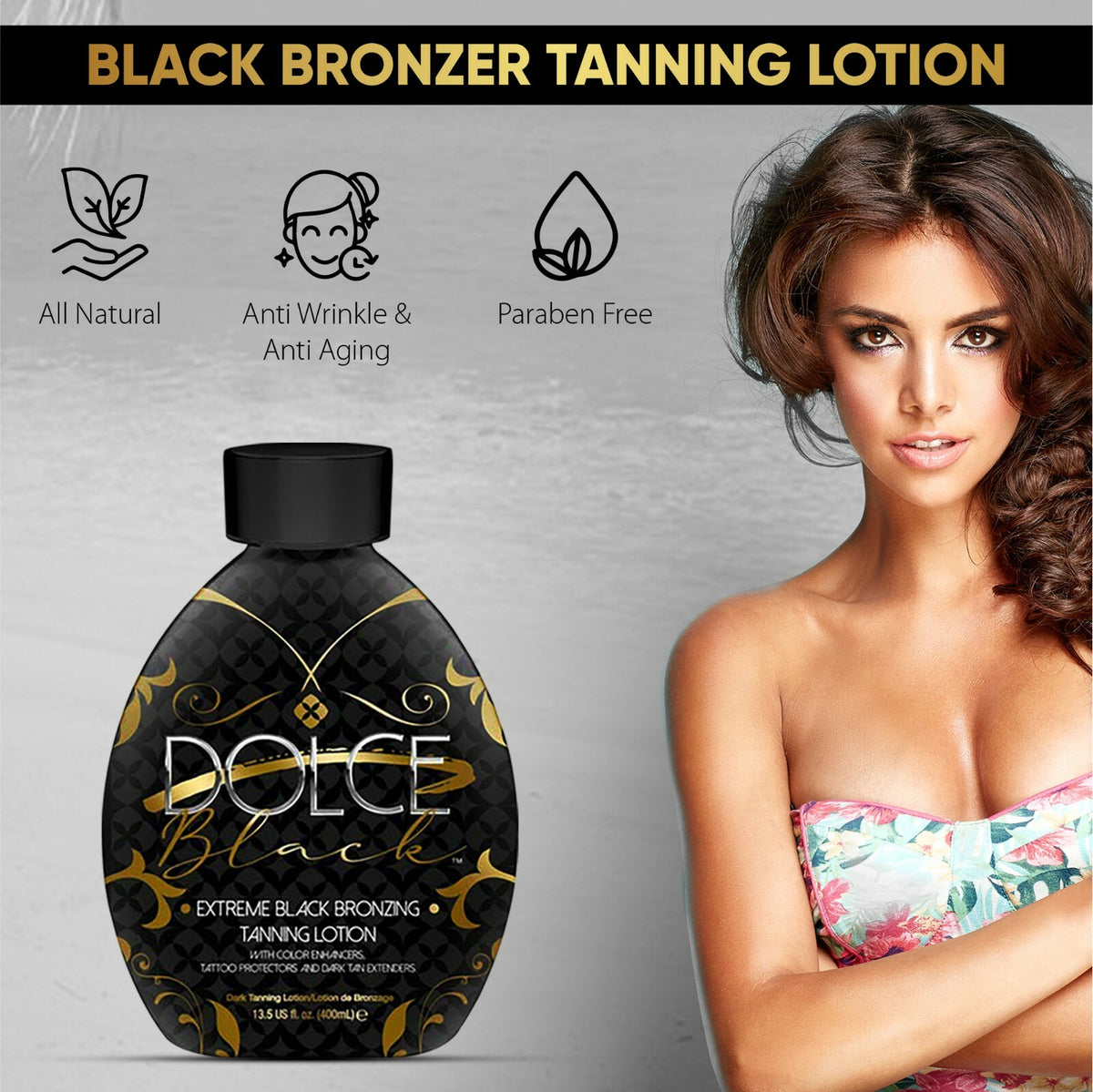 Dark Self Tanning Lotion with Tattoo & Tan Extender - Long-Lasting Bronzer