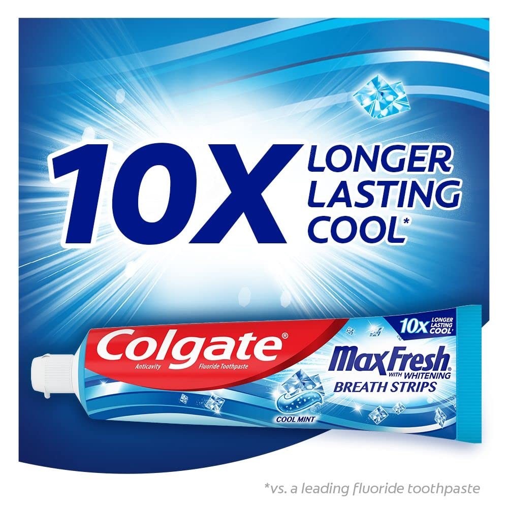 Colgate Max Fresh Whitening Breath Strips Cool Mint 4 Pack