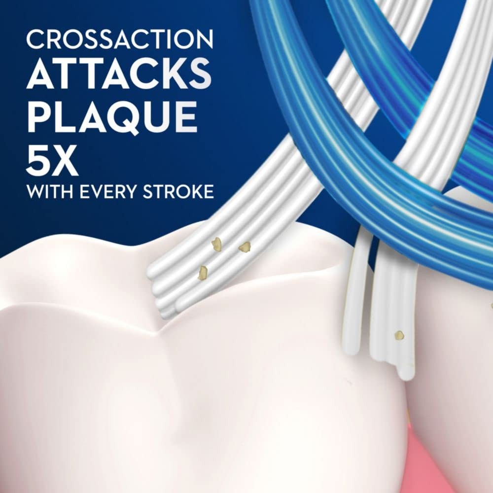 Manual Toothbrush for Plaque Removal, Deep Reach & Tongue Cleaner - 2 Pack