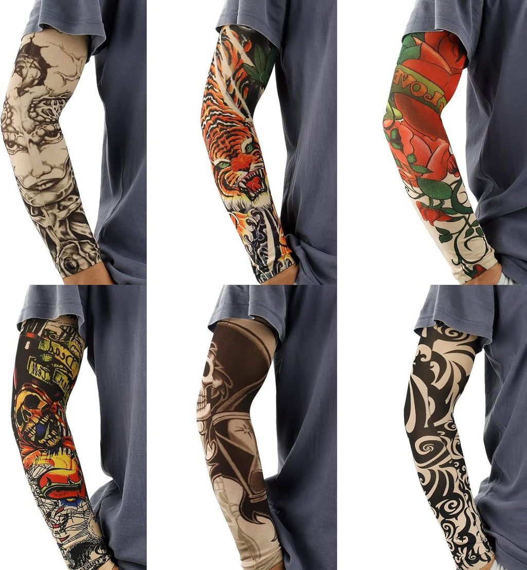 Tattoo Sleeves for Men 12-Piece Color Cover Arm Fake Tattoos