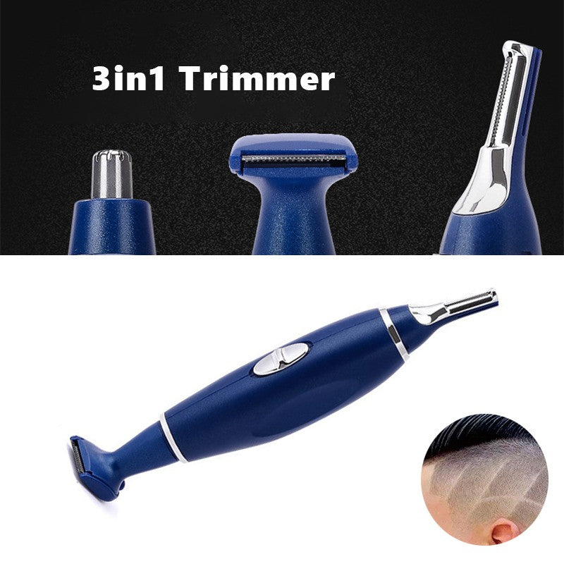 Cordless 3-in-1 Hair Removal & Trimmer Kit for Face Nose Body