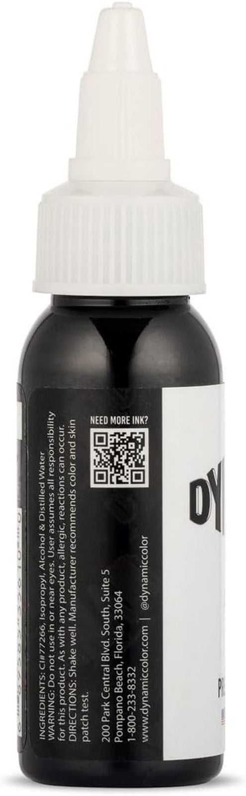 Dynamic Color Black Tattoo Ink - Long Lasting, Sterilized, Made in USA