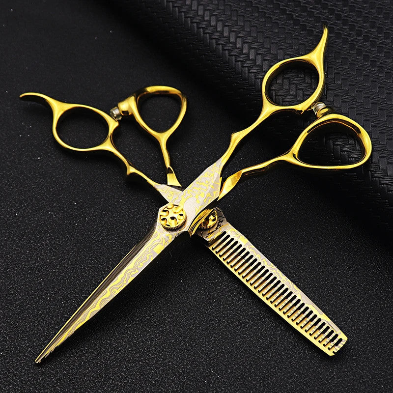 Professional Damascus Hairdressing Thinning & Cutting Scissors 6 Inch