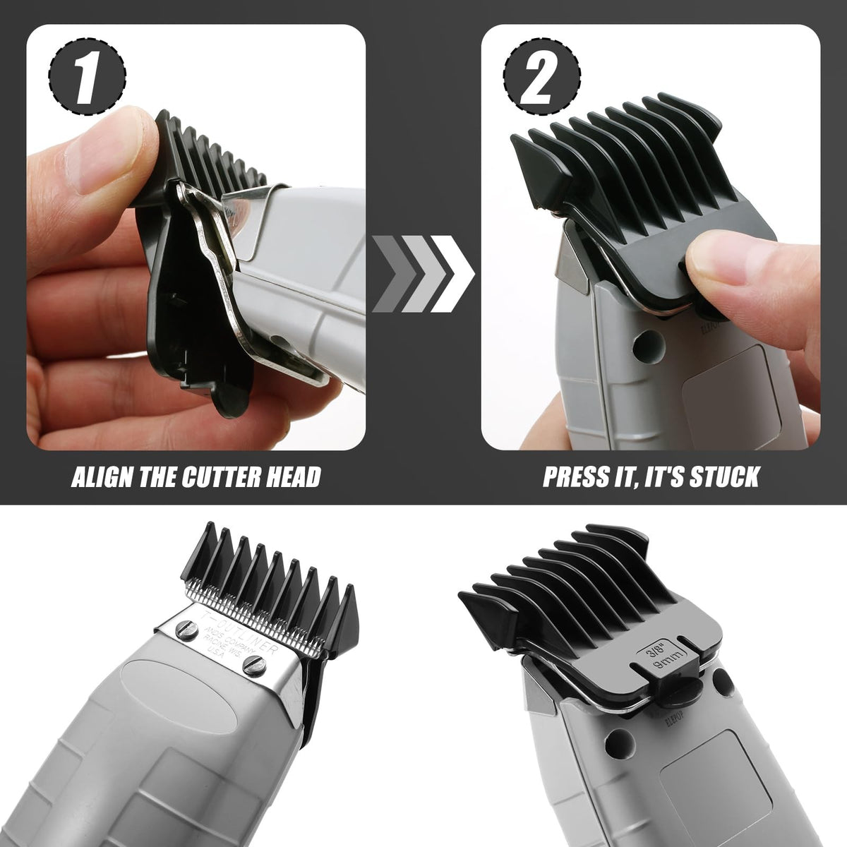 Replacement Trimmer Guard Set for Andis T Outliner - 5 Pack